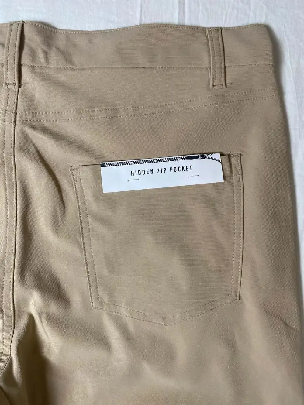 TWICE Men's 5-Pocket Pant in Khaki, Size 34x32, 4-Way Stretch (1313)